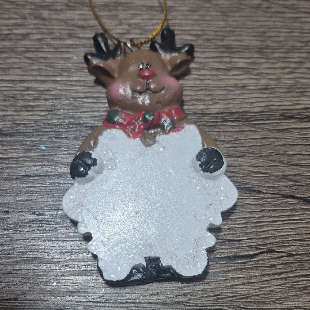Reindeer Ceramic  Christmas Ornament - Write in Your Own Name Holiday 2026
